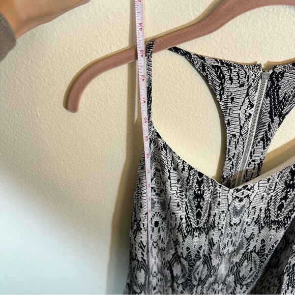 Rebecca Minkoff Black and White Erika Snakeskin Midi Dress 2 - Picture 14 of 15